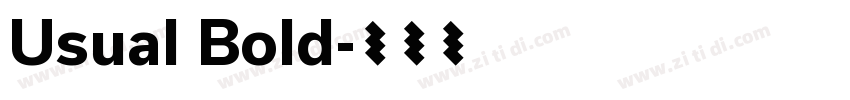 Usual Bold字体转换